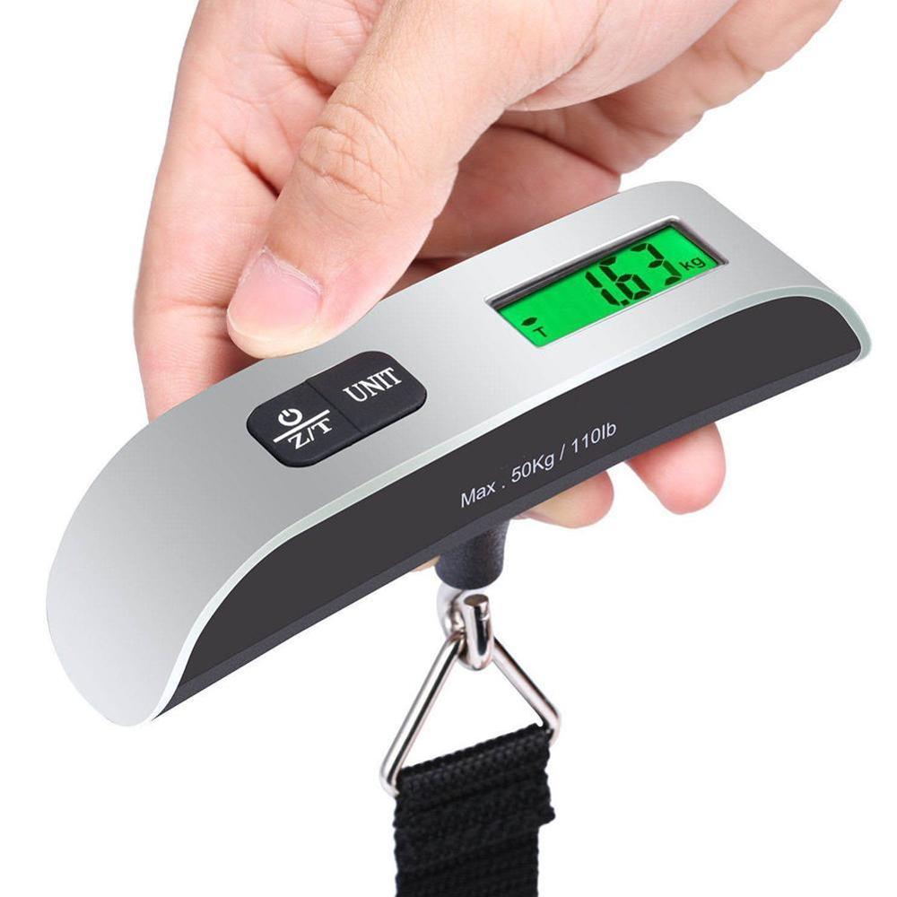 110lb / 50kg Portable Digital Electronic Luggage Scale Luggage Weigh LCD Bag Travel Balance Weight Scale Scales Suitcase Ha J4N7