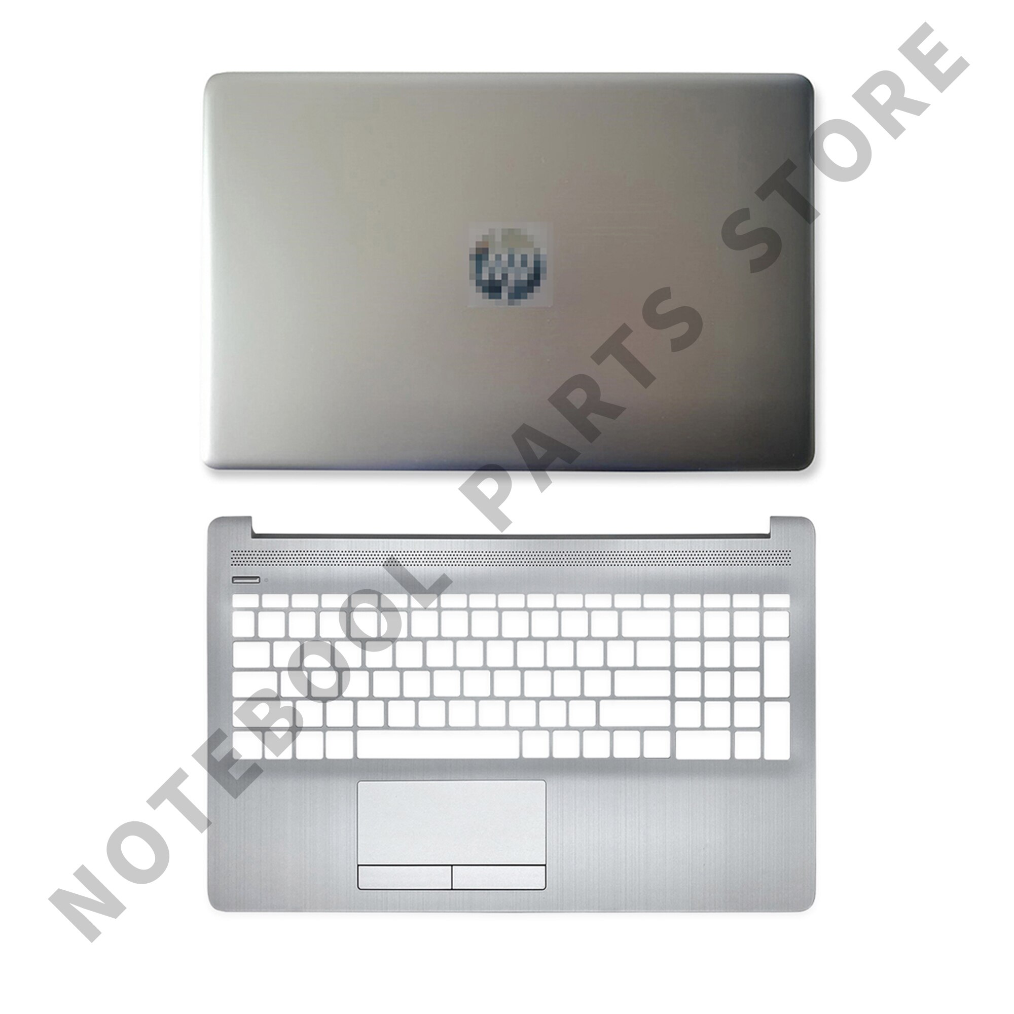 Laptop Lcd Back Cover/Front Bezel/Scharnieren/Palmrest/Bottom Case Voor Hp 15-DA 15-DB 250 g7 255 G7 Top Case Zilver: AC Cover