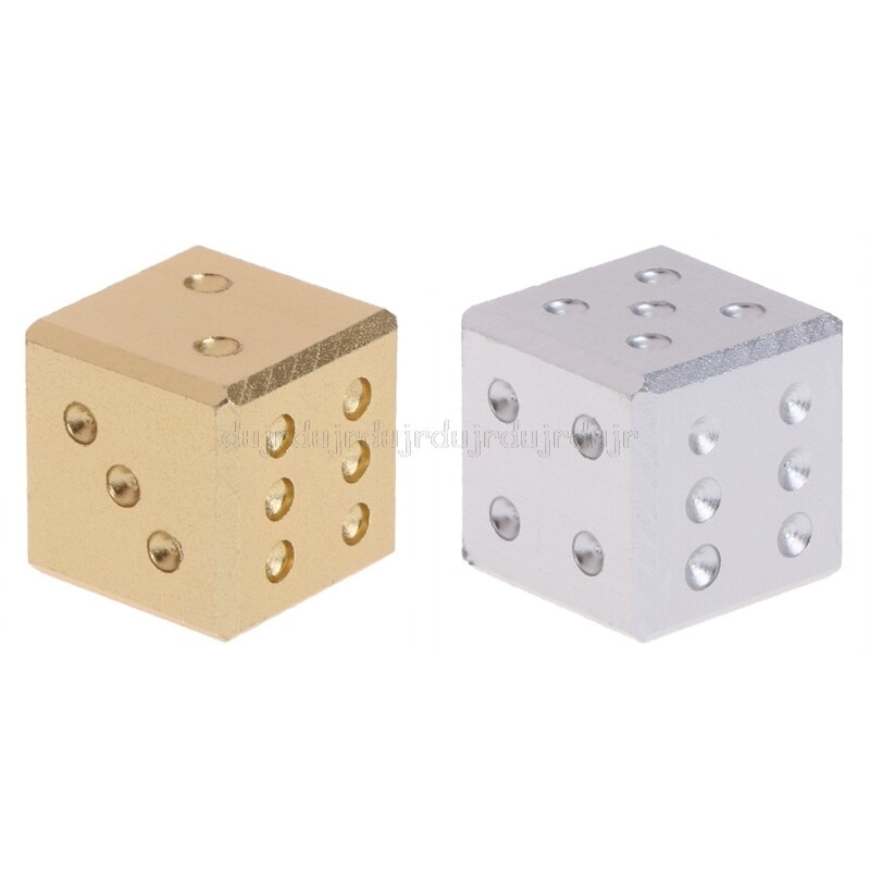 Barra de dados de Metal para jugar, herramienta de juego para beber, oro, plata, 16x16x16mm, D11 19