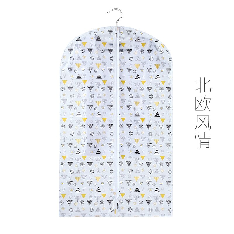 Garment Cover Bag, Translucent PEVA Clothes Covers Dustproof Organizer Storage Protector Eco-Friendly Material Suit Covers: Plum / XL 60X130cm