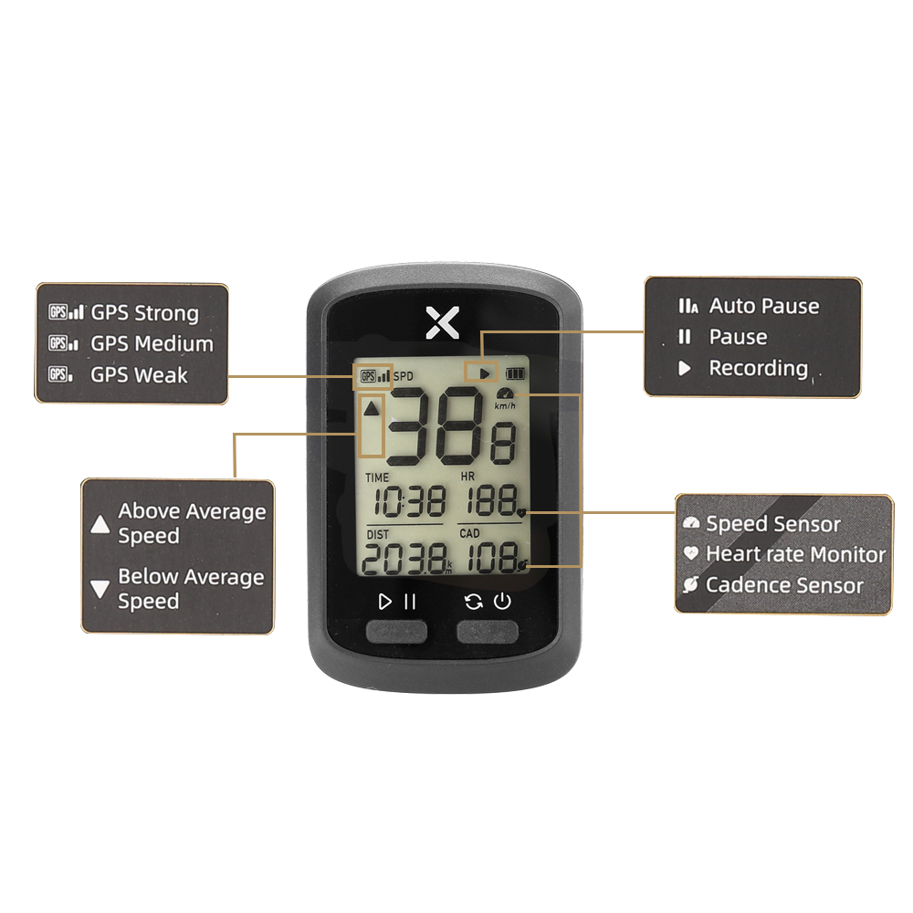 XOSS – compteur de vélo GPS sans fil G +, Bluetooth ANT +, pour vélo de route et vtt, étanche, avec Cadence, ordinateur de cyclisme,