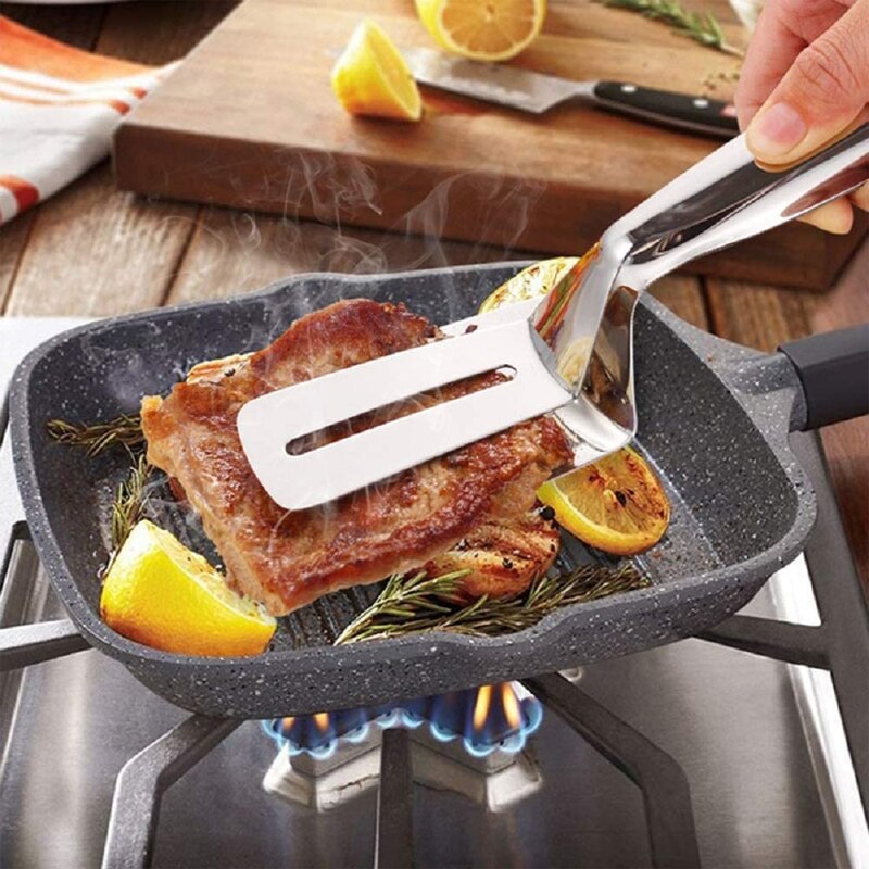 304 rustfrit stål grillet bøf klemme grill tang stegt bøf skovl husholdningsstegt fiskeskovl brød klip kød klemme