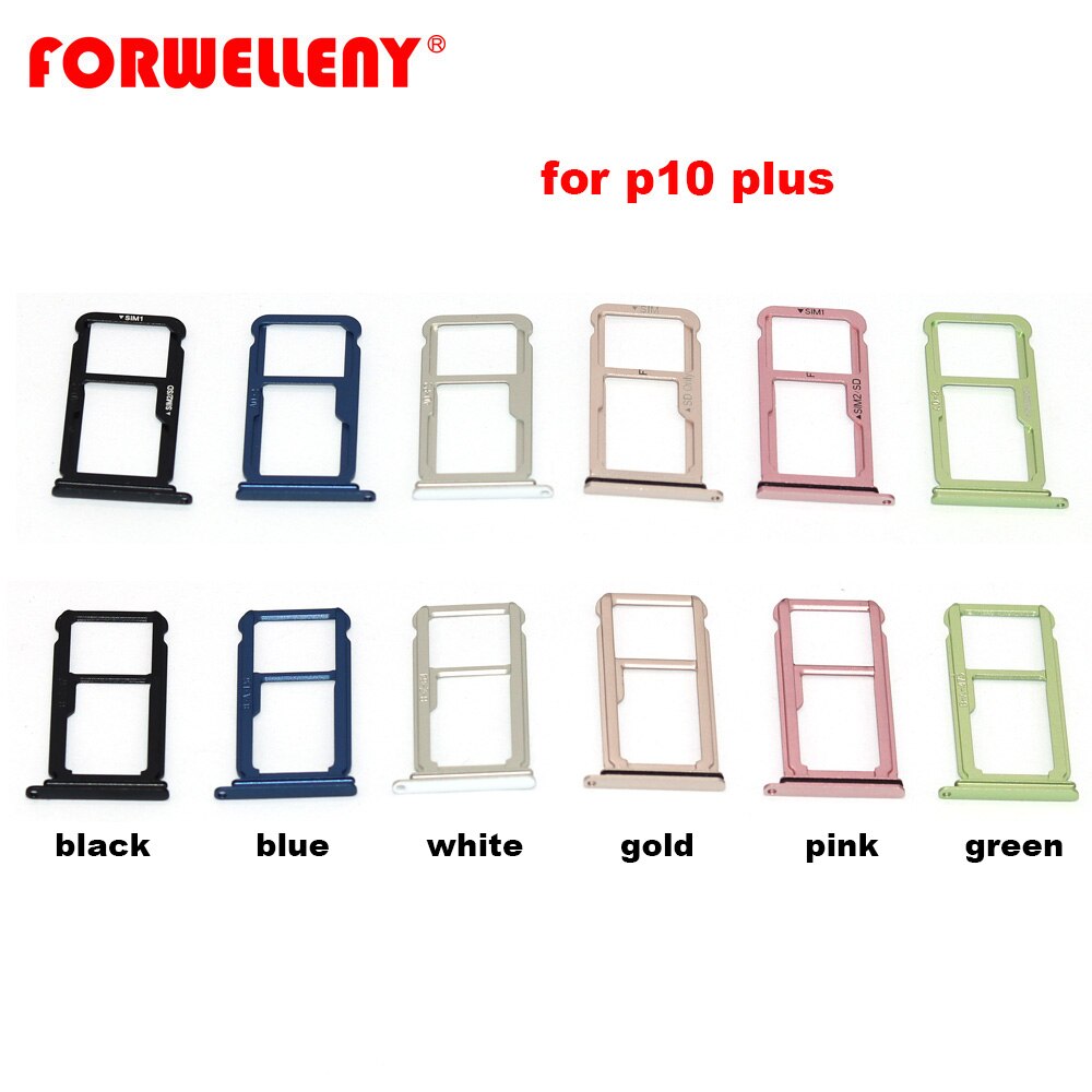 Voor huawei p10 plus Sim-kaart Houder Slot Lade Adapters zwart blauw wit goud roze groen VKY-AL00, VKY-L09, VKY-L19, VKY-L29