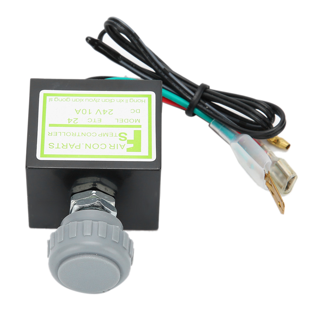 Interruptor de termostato electrónico para aire acondicionado de coche, 12V/24V, 10A, Control de temperatura, accesorio automático, Sensor, accesorios para coche: 24V