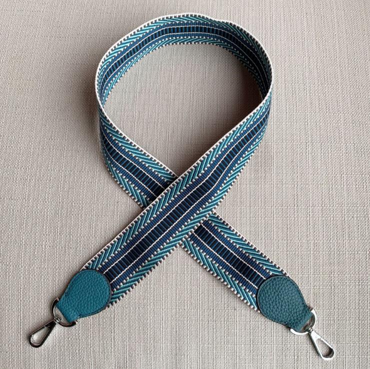 Breien brede tas riem leren handtas schouderriem accessoire zilveren gesp merk: 5