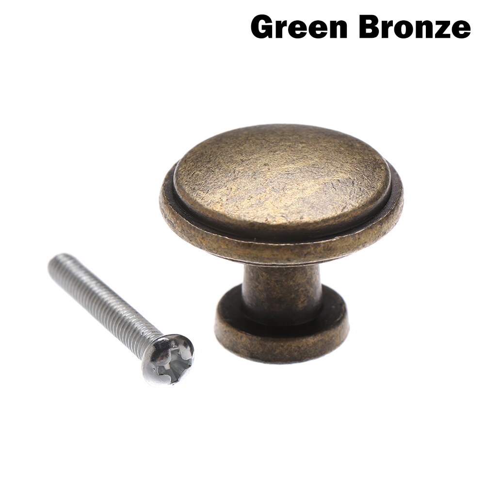 Boutons de poignée en forme de champignon Antique, rond, pour armoire, tiroir, armoire, vis, composant matériel de meuble de garde-robe, 1 pièce: Bronze