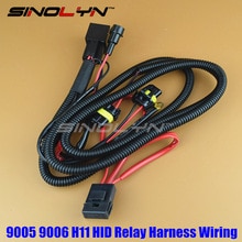 Sinolyn  h11 9005 9006 hid-relaiskabelboom xenon-lampenkabelbedrading voor autoverlichting accessoires retrofit 12v 35w/55w styling tuning