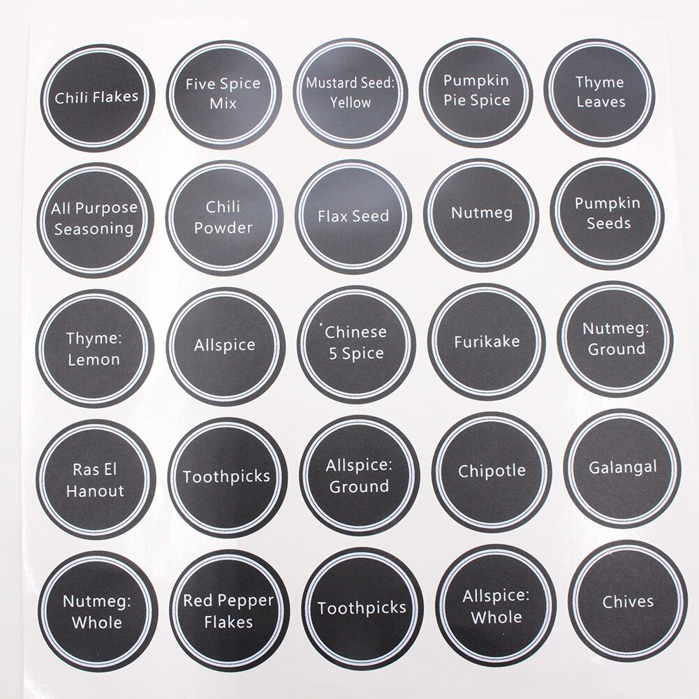 13 stk vandtæt krukke klistermærker runde flaske tags krydderi etiketter pantry trykt indretning hjem tilbehør pvc klæbende køkken