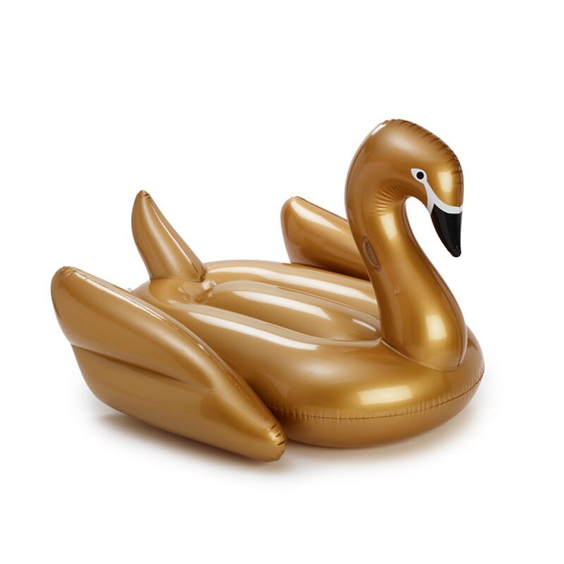 Black Swimming Ring Giant Swan Inflatable Ride-On Pool Toy Float inflatable swan pool Swim Ring Water Fun Pool Toys