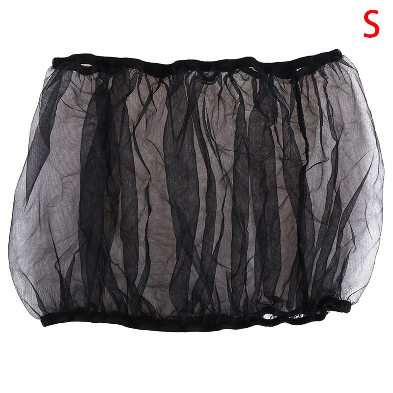 Nylon Mesh Receptor Seed Guard Bird Parrot Cover Soft Easy Cleaning Nylon Airy Fabric Mesh Bird Cage Cover Catcher Bird Supplies: BK / L