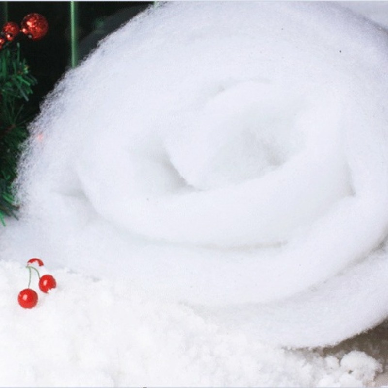 Christmas Artificial Snow Blanket White Snow Fluffy Fiber Stuffing Cotton Xmas Tree Backdrop Snow Scene Arrangement Party Decor