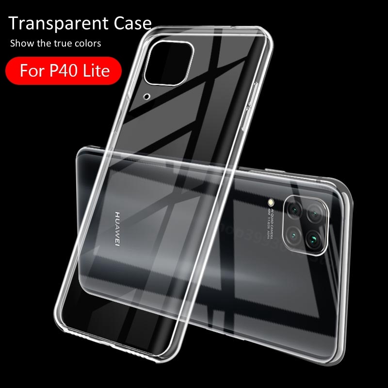 For Huawei P40 lite P30 Case Transparent Soft TPU Protector Back Cover For Huawei P40 Lite E p40lite p40 lite Phone case fundas