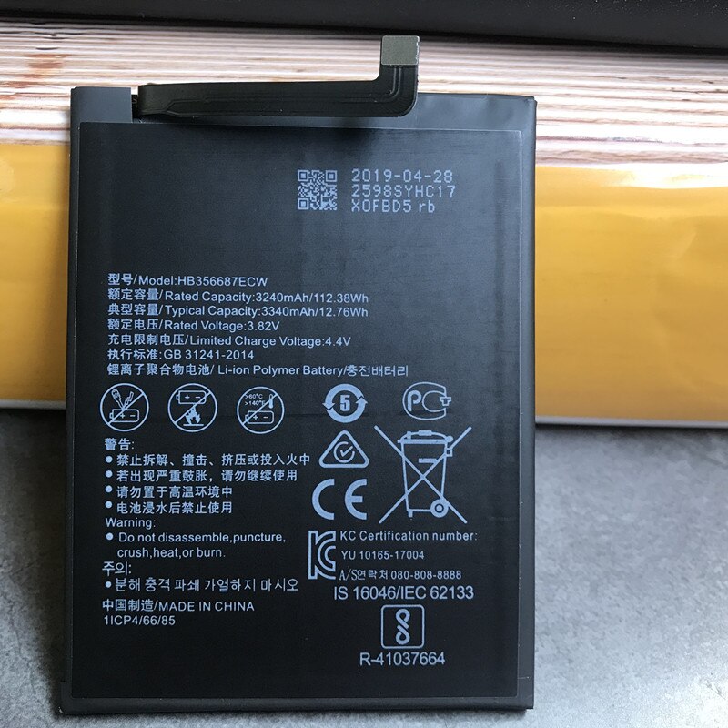Original HB356687ECW 3340mAh batería para Huawei Honor 7X BND-L21 BND-L22 BND-AL10 BND-TL10 amigo SE BND-L24 baterías