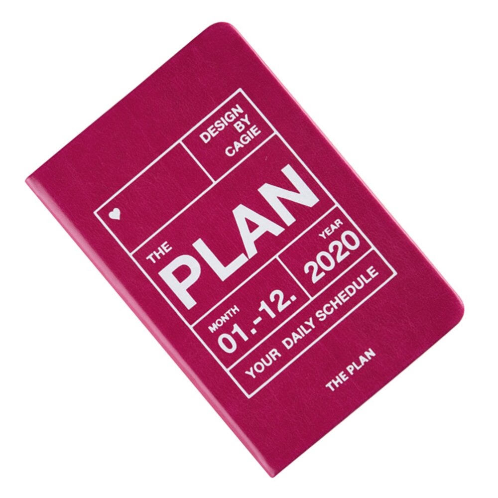 1Pcs A7 Notebook Notebook Planner Efficiency Agenda Schedule Notebooks Diary Stationery for School Office(Dark): Rosy