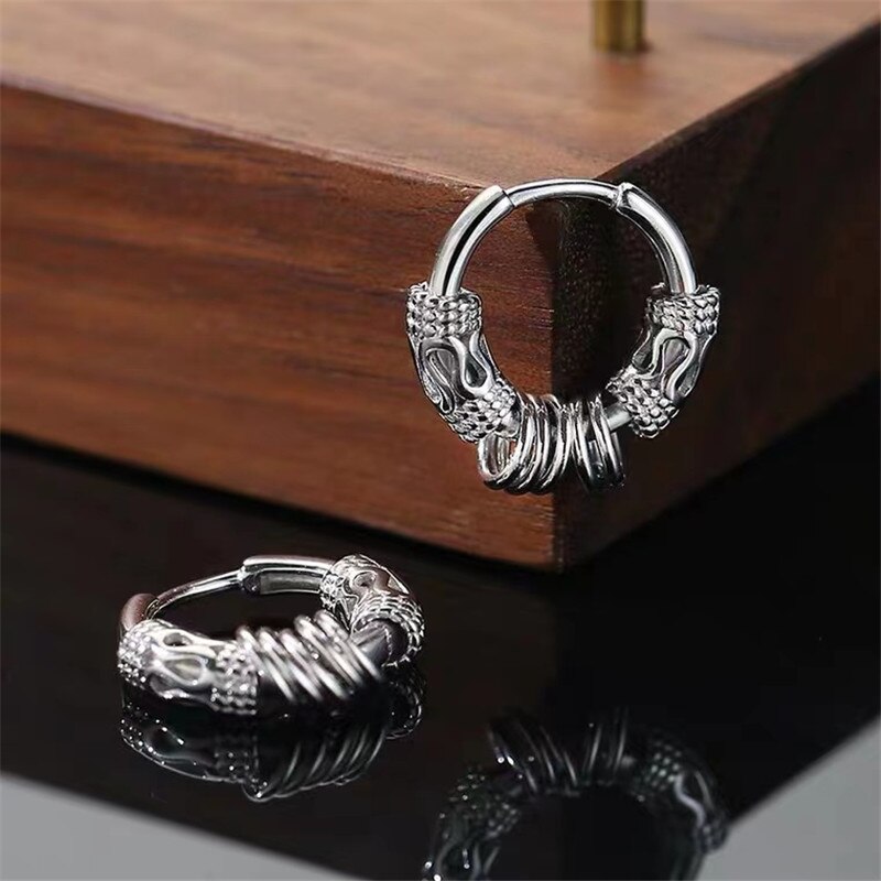 1pc brincos de aço inoxidável do parafuso prisioneiro dos homens para as mulheres hip hop hoop brinco para homens brincos punk gothic ear stud jóias festa presente