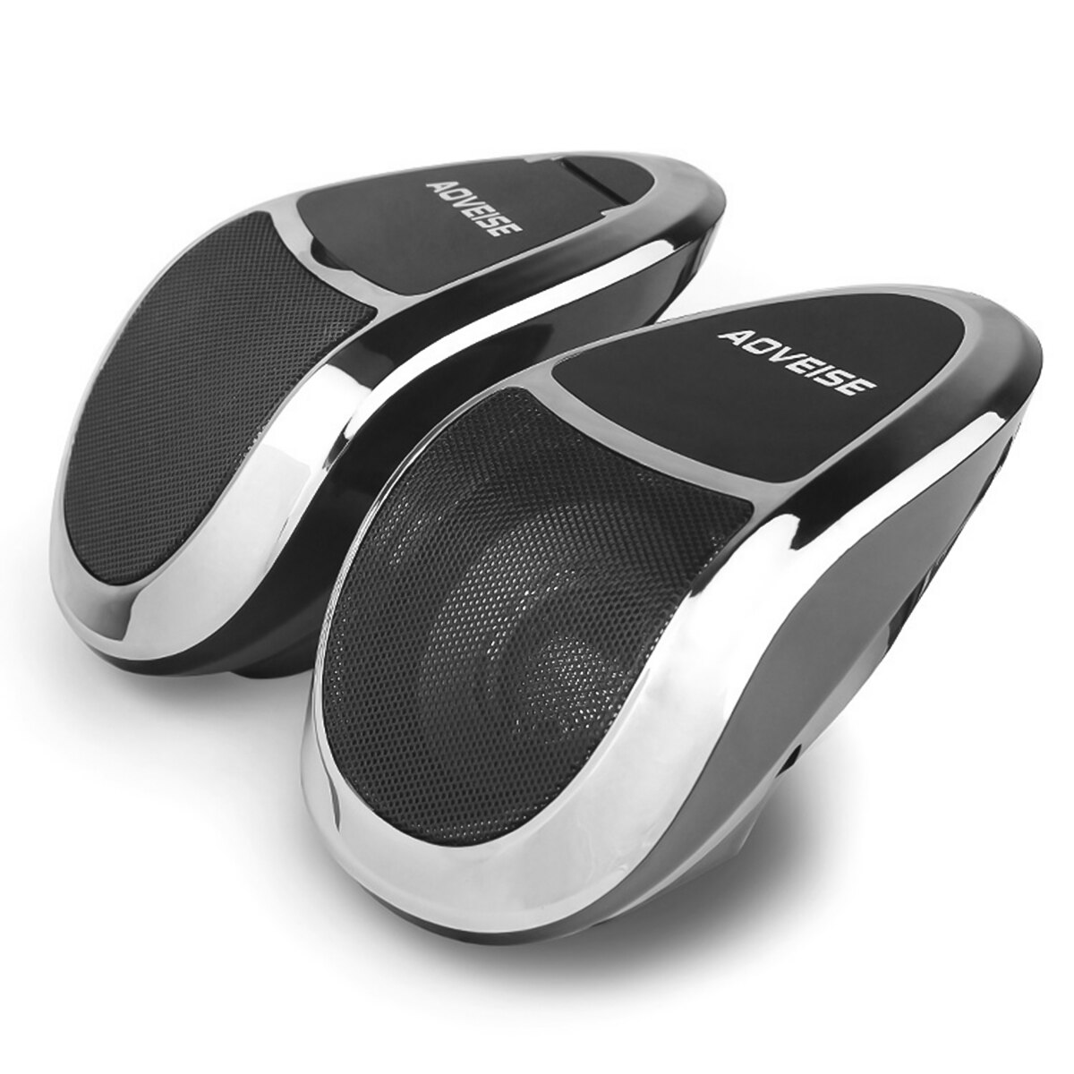 Altoparlante Bluetooth per moto sistema Audio MP3 impermeabile Radio FM U discoteca TF carta per moto/Atv/Utv /scooter e altro: Argento