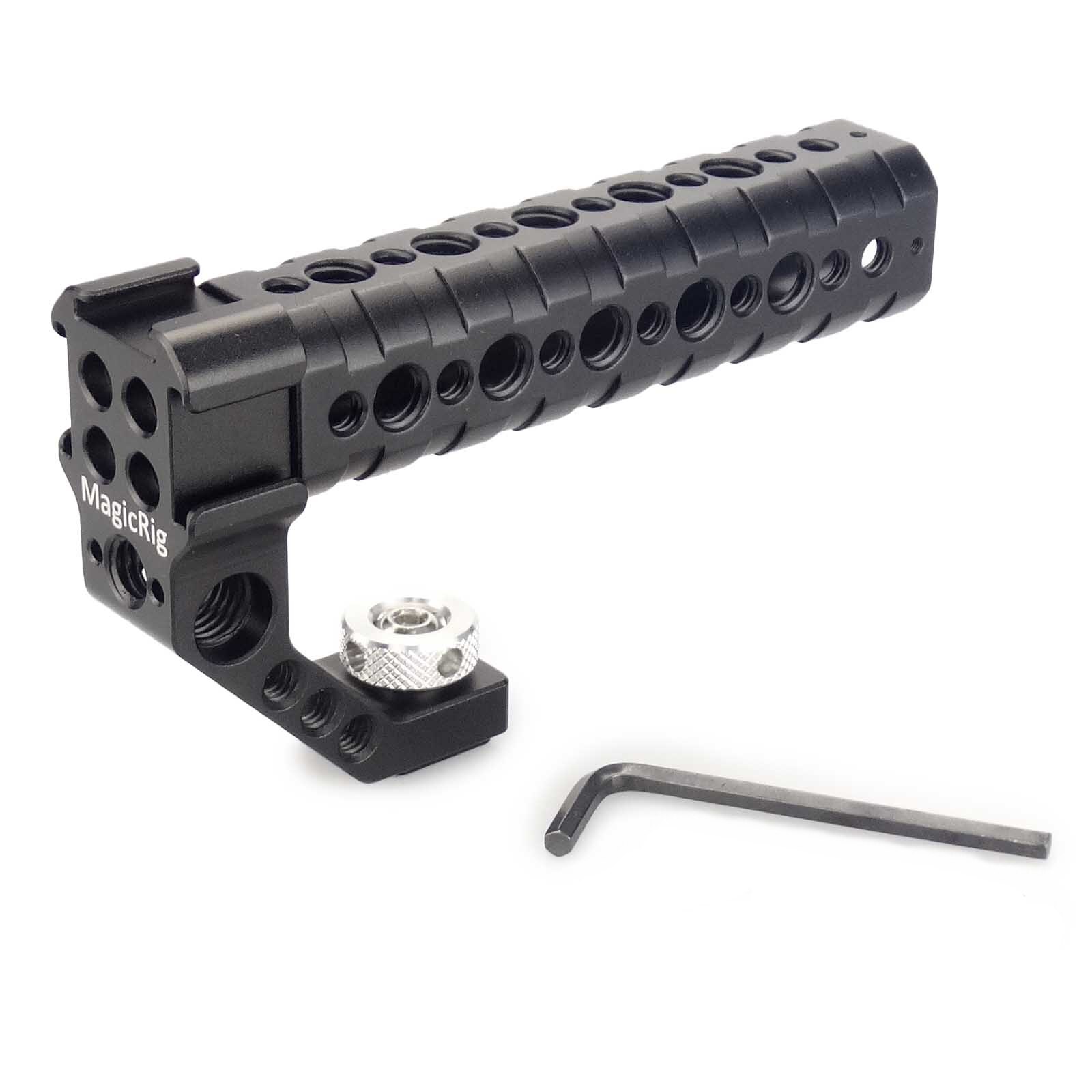 MAGICRIG Cold Shoe Top Handle with 3 Cold Shoe Adapter Mounts for A7C A7RIII A7III EOS R5 R6 Camera to Mount Microphone, Flash: Cheese Handle