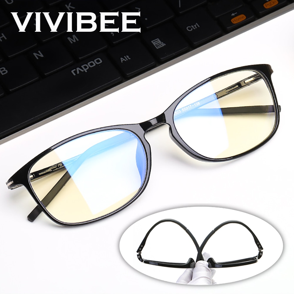Vivibee Anti Blauw Licht Bril Mannen Bluelight Straling Vrouwen TR90 Bescherming Computer Gaming Ray Blokkeren Uv Komputer Eyewear