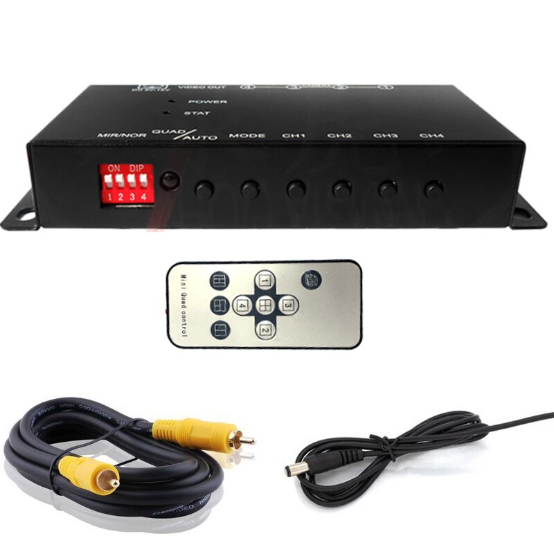 IR control 4 Camera Video Controle Auto Camera &#39;S Afbeelding Switch Combiner Box voor Links view Rechts Voor Achter Parking camera doos