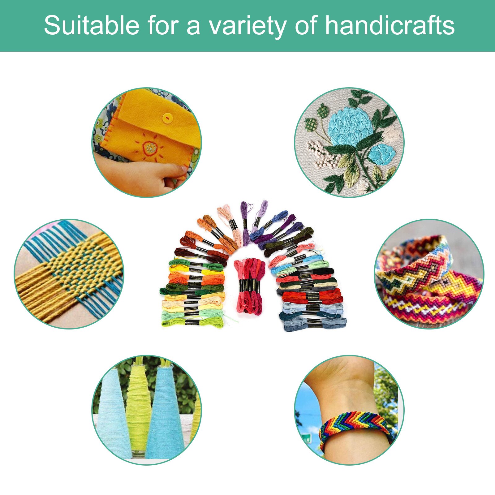 50-200pcs Multicolor Cross Stitch Threads Cotton Sewing Skeins Embroidery Thread Silk Line Floss Skein Kit DIY Sewing Tool Craft