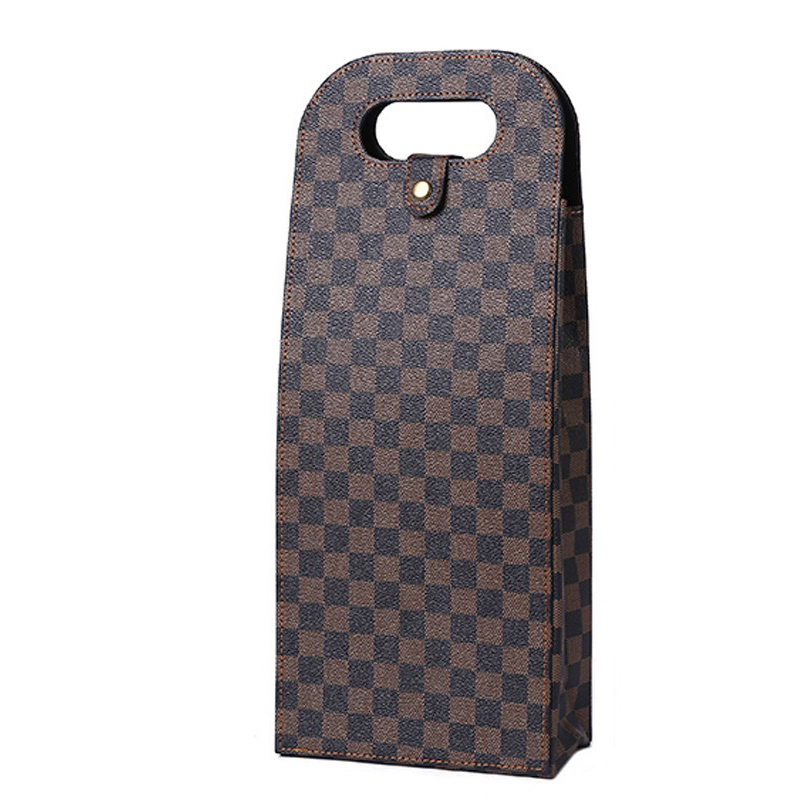 FLYMUYU Weinbeutel, Weinflaschenboxen, rote Weine, Tasche, Lederbox, Flaschenverpackung, Tasche, Hochzeit, Party, Dekoration, , Weinzubehör: Dark Khaki