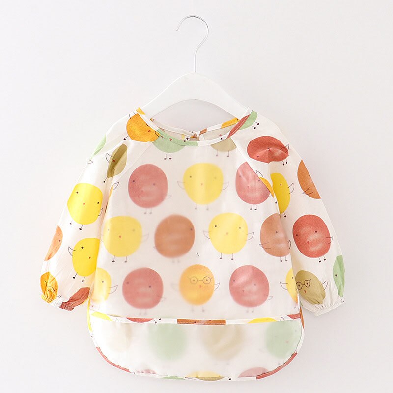 Mignon imprimé bébé bavoirs imperméable coton infantile bébé alimentation trucs -né bébé fille garçon bavoirs Burp tissu Babador bavoir tablier: orange