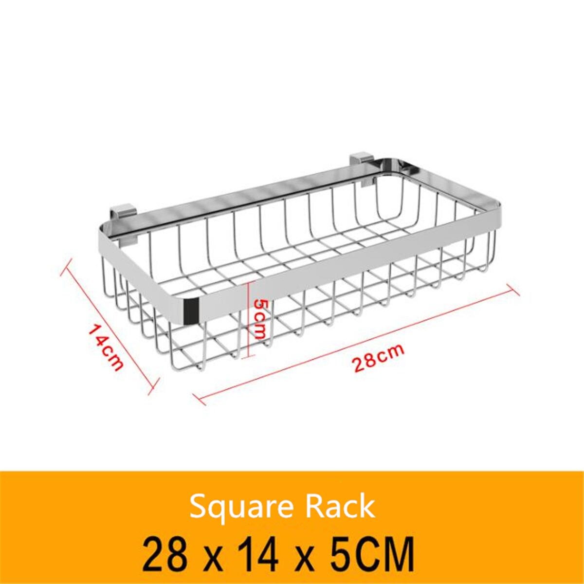Stainless Steel Kitchen Shelf Storage Holders Bowl Dish Rack Organizer Utensils Storage Supplies Drying Bowl Sink Rack: Square Rack
