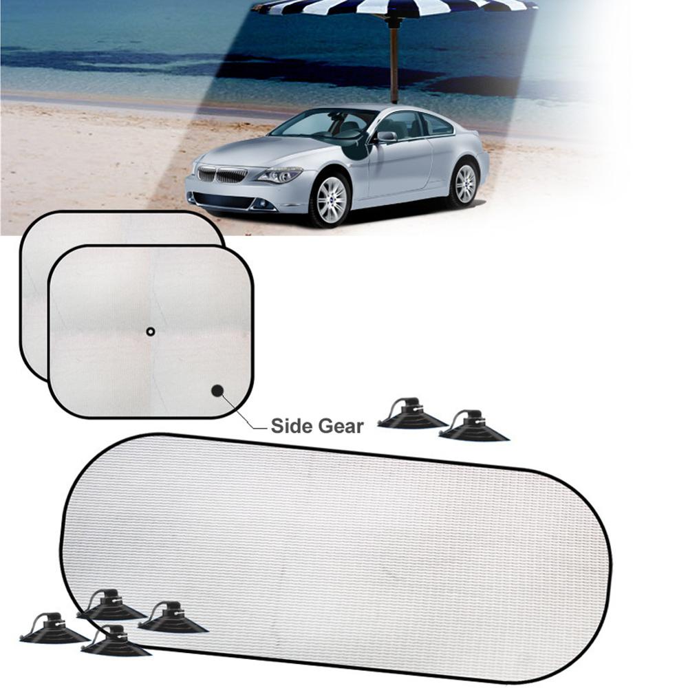 2 pçs/set Side Car Sombrinha Janela Se Apega Estampados Sólida Auto Toldos Protetor Tampa Do Carro para Sombrinha Dobrável Car Styling