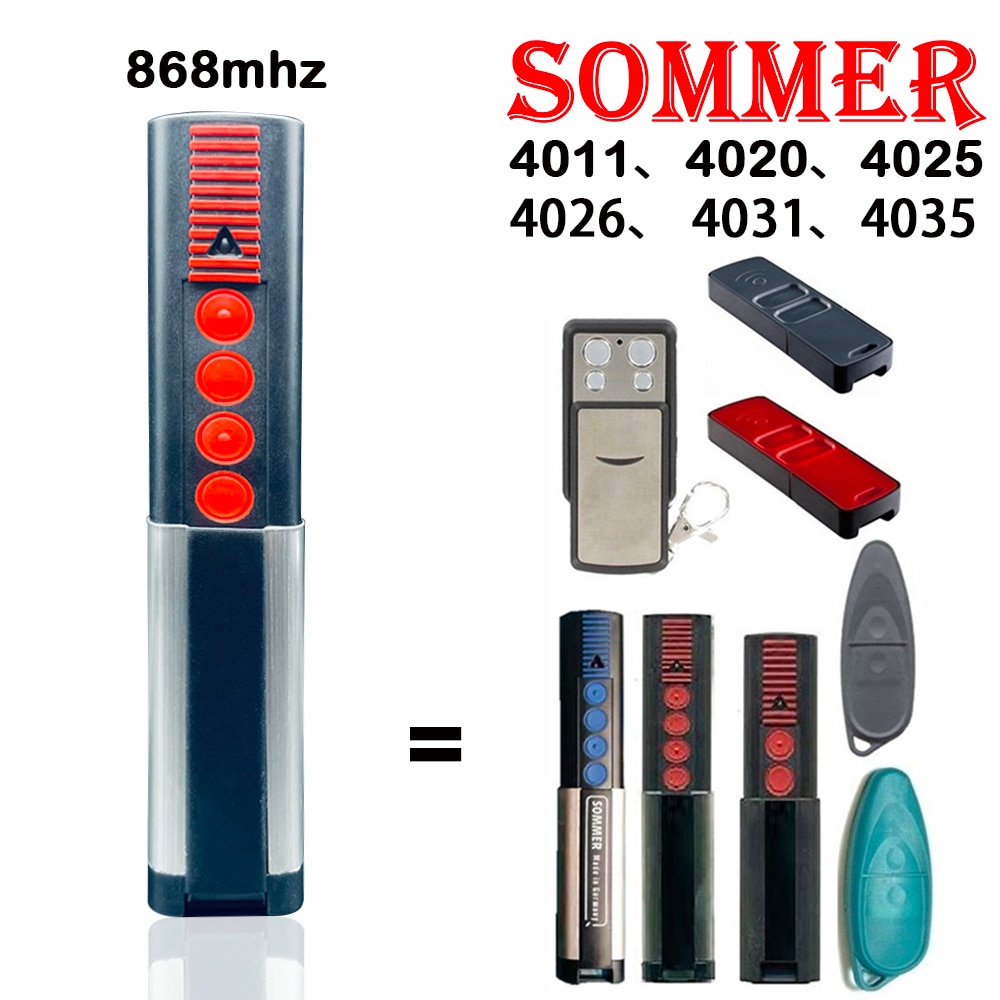 SOMMER – télécommande de porte de Garage, 868mhz, 4026 TX03-868-2 4020 TX03-868-4 4011 4025 4031 4035