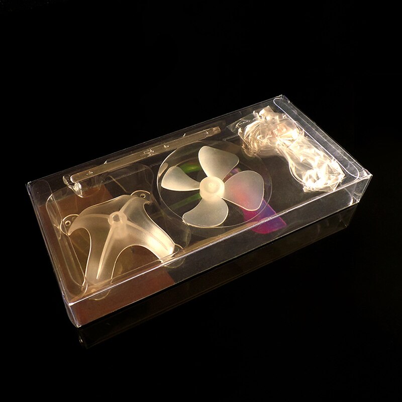 Self-luminous Wind Turbine with Base, Blue, Red, Green LED Windmill, 360 Degree Rotation, Wind Power Landscape Light G031