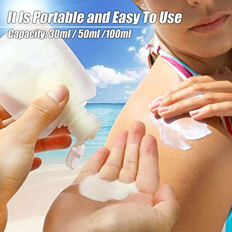 10Pcs Travel Hervulbare Clamshell Verpakking Zak, Lege Squeeze Plastic Stand Up Tuit Zakje Voor Lotion Shampoo Opslag Container