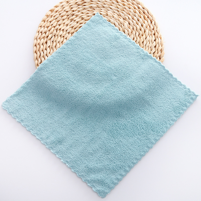 Baby 25x25cm Superfine Fiber Child Towel Super Soft Coral Fleece Towels Hand Towel Home Cleaning Face For Muslin: C
