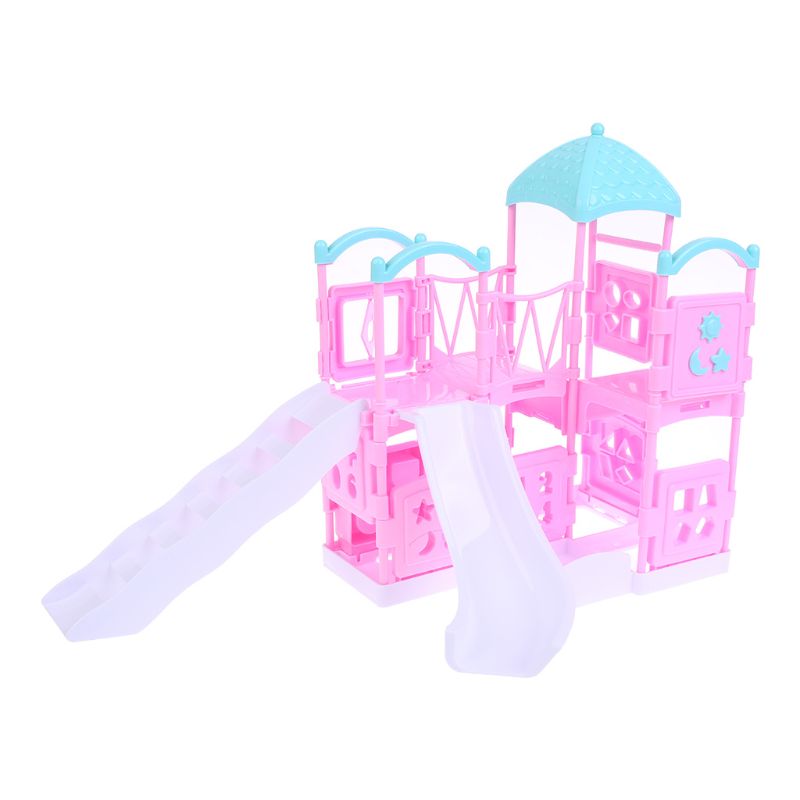 Casa de muñecas deslizante, escalera de juegos, parque de atracciones, miniaturas, tobogán para niñas, juguetes de jardín, accesorios para casa de muñecas, L9CD, 1/12