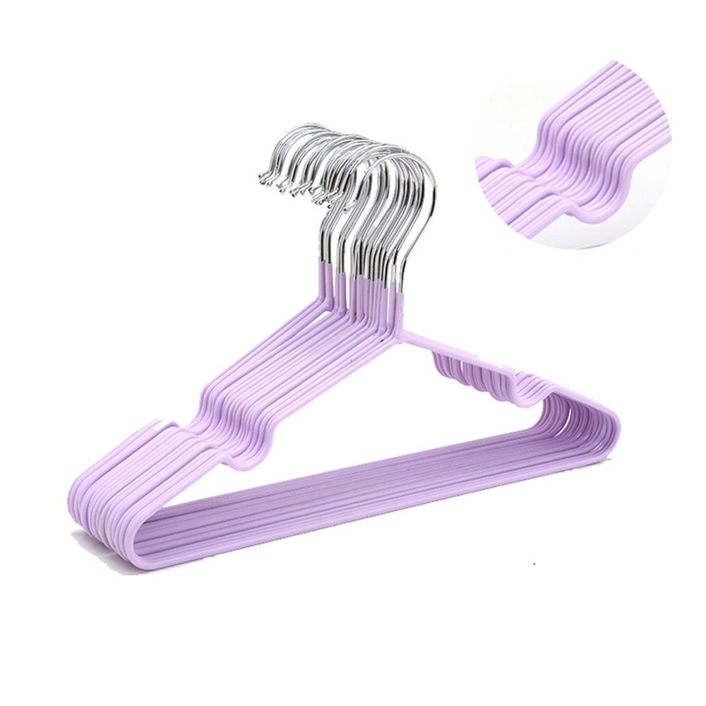 10pcs Kids Clothes Hangers For Jeans Pants Coat Hanger Home Storage Holder Dress Long Racks Plastic Clothing Hanger: purple