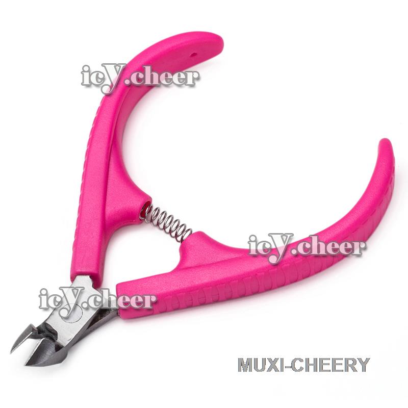 Nail Art Roze Rvs Cuticle Nipper Cutter Manicure Salon Pedicure Tool