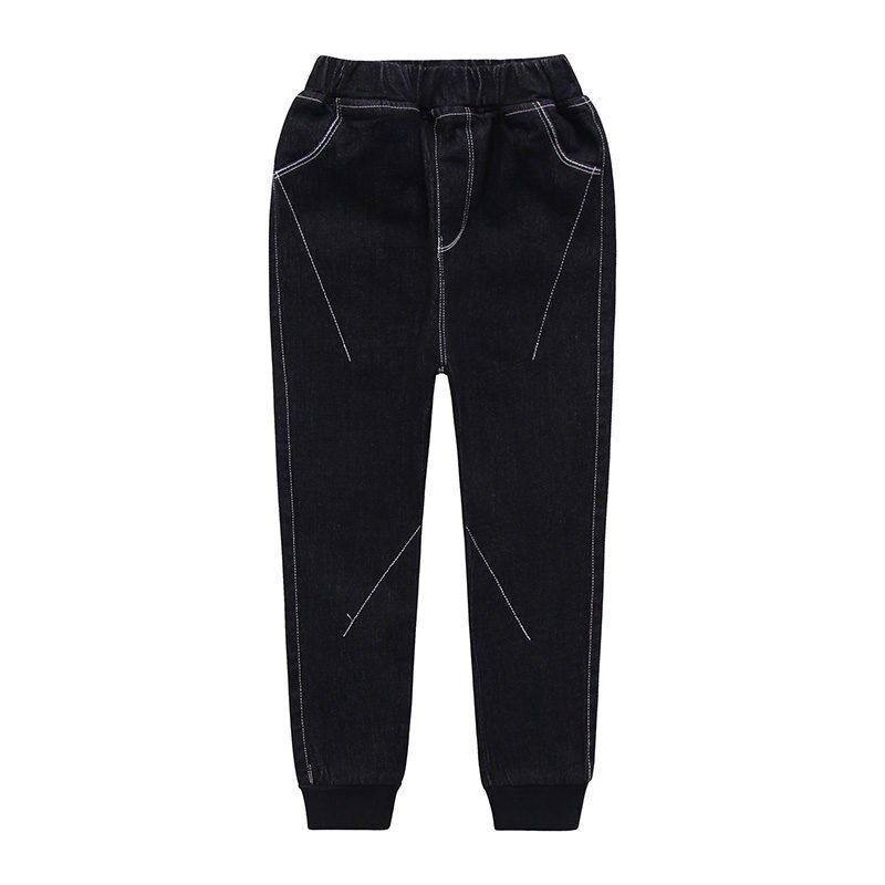 coreana niños ropa Casual Jeans lápiz pantalones cintura elástica Denim algodón blanco línea pantalones 4-13Y pantalones niños