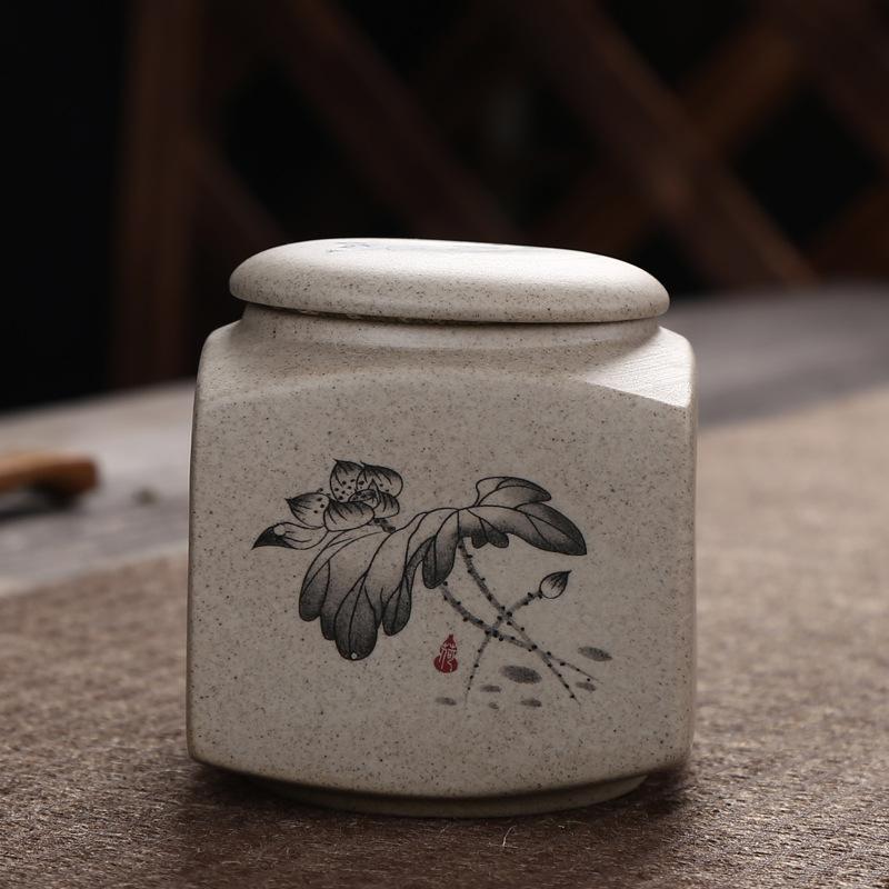Traditionele keramische theebussen, handbedrukte chinese stijl, culturele kungfu-thee, theeservies, theepotten, blikken, dozen voor thuis