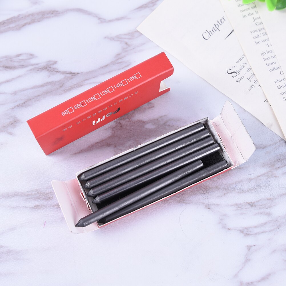 6Pcs/ Box 5.6mm HB 2B 4B 6B 8B Mechanical Lead Auto Clutch Pencil Holder Refill: 8B