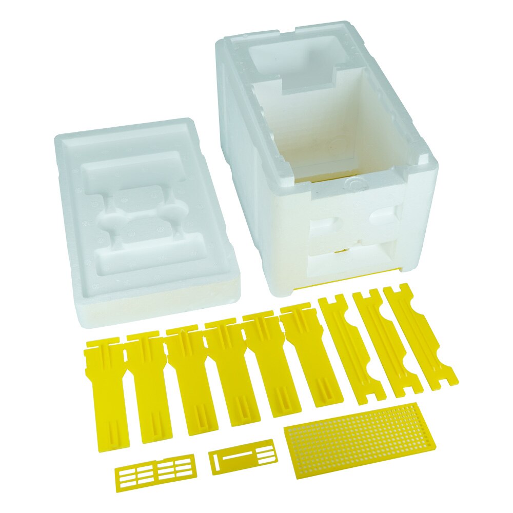 Colmena de apareo de abejas, Mini colmena de apicultura casera, caja de recolección de cría, marcos de espuma de polinización, herramienta de apicultor