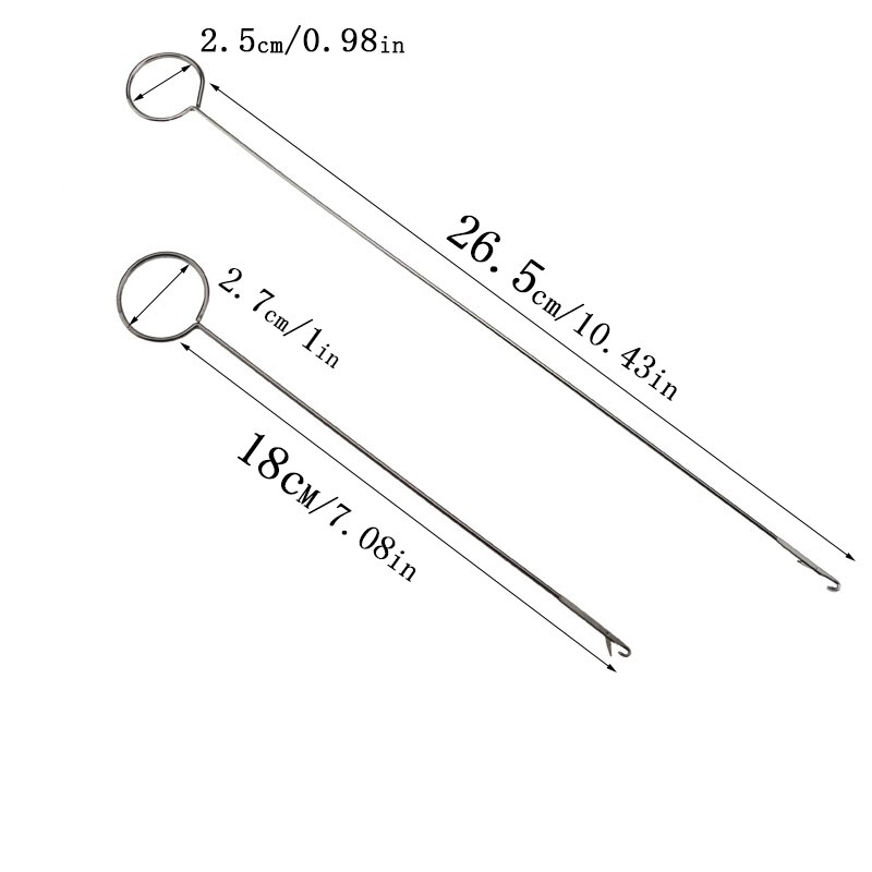 1 PC Metalen Naaien Loop Turner Haak Klink Voor Draaien Stof Buizen Bandjes Riemen Strip voor Thuis Naaien Gereedschap: 2-piece set