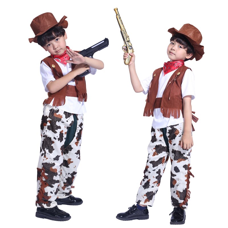 Halloween kostuum voor jongens Cowboy podium kostuums Maskerade Kostuum cowboy ouders geïnstalleerd
