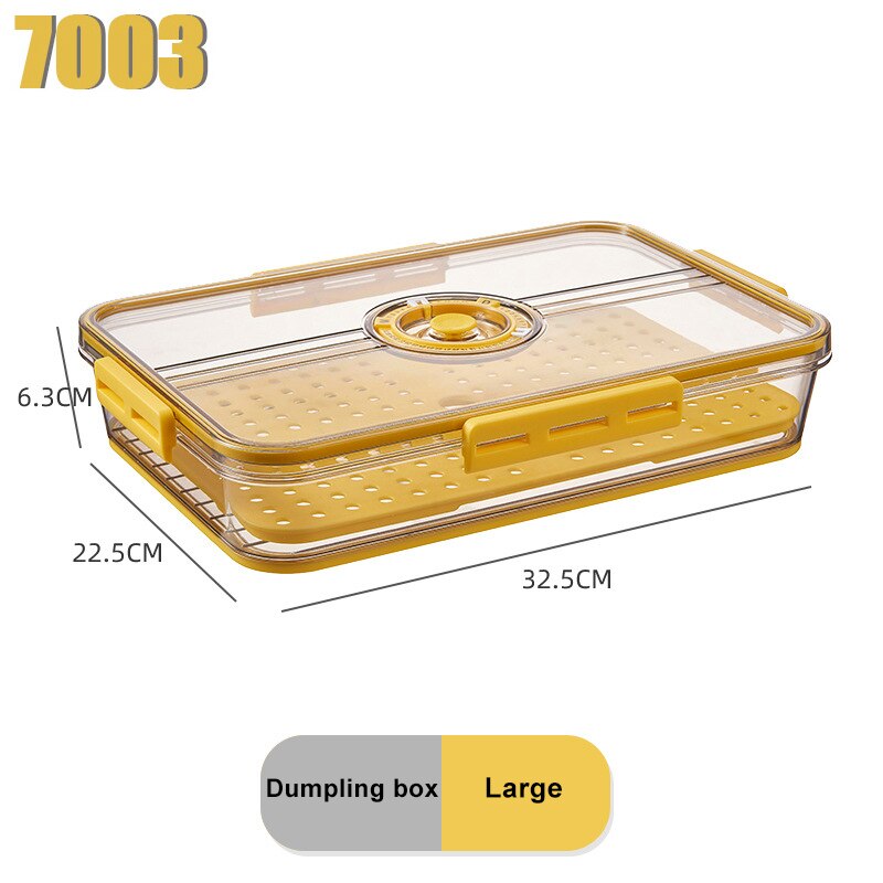 Refrigerator Storage Box Pet Plastic Transparent Thickened Frozen Drain Fresh-keeping Box Special Finishing For Refrigerator: 06
