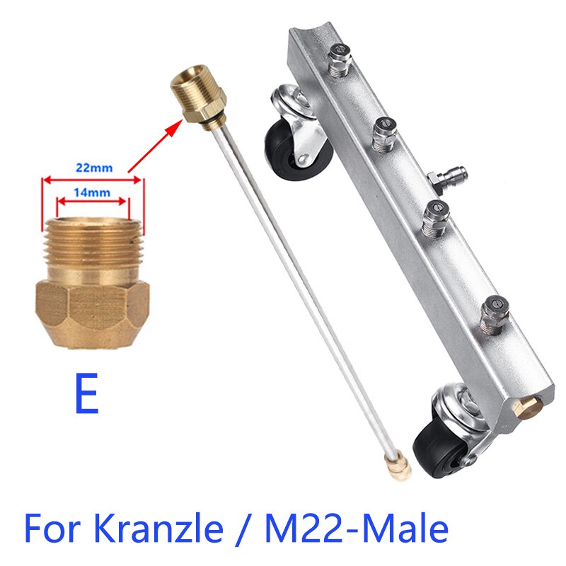Buse de nettoyage à jet d&#39;eau pour châssis de voiture, pour Parkside Karcher K5 black et decker michelin buse haute pression adaptateur nettoyeur haute pression grip 1/4 washer: E
