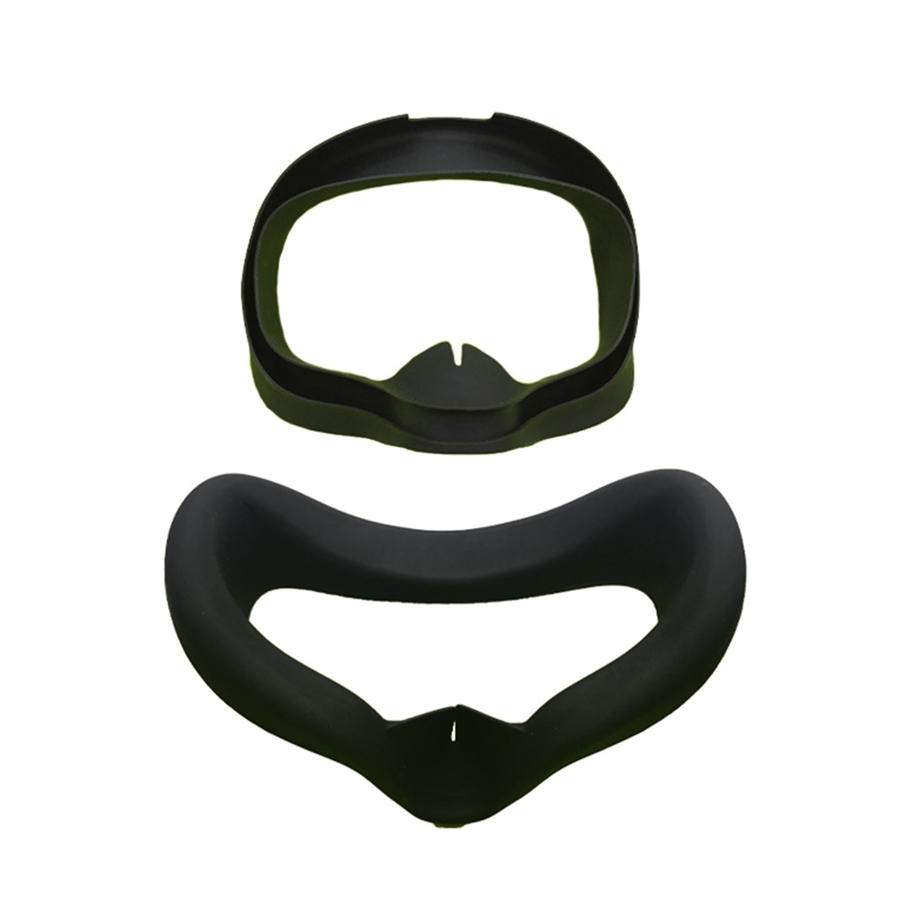 Capa de silicone para vr oculus quest, óculos unissex anti-suor, proteção contra vazamento, bloqueio de luz almofada para missões oculus: Black