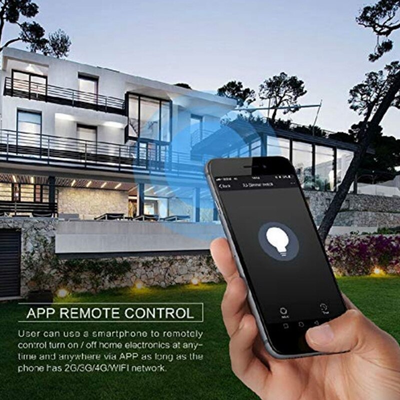 EU Smart Light Switch, 3 Gang 1 Way Wifi APP Remote Control Wall Press Switch, Tempered Glass Press Sn AC 100-240V