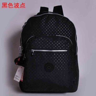 Mochila de nailon con de Mono para mujer, bolso de hombro de colegio, de viaje, Original, 100%: black dot