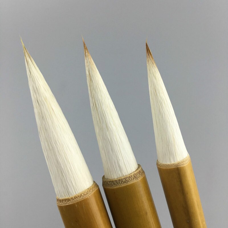 3pcs Chinese Calligraphy Brush Caligrafia Multiple Hair Brush Set Tinta China Beginner's Official Script Painting Writing Brush