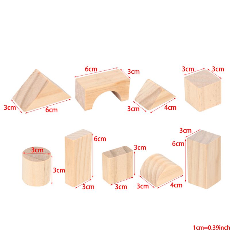 100 Pz/lotto Blocchi Di Legno Blocchi di Costruzione del Castello Primi Giocattoli Educativi