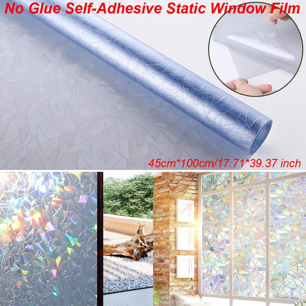 Glass Film Opaque Irregular Texture Sticker Glass Window Film For Window 3D No Glue Glass Stickers Glass Tie Home Decor