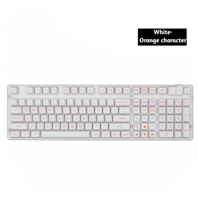 Gaming tastenkappen Mechanische tastatur kappe Schlüssel 108 Schlüssel SA Profil ABS Keycap Set Ergonomie Doppel-schuss Form Große Schrift opaque: White-1